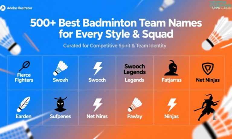 500+ Best Badminton Team Names for Every Style & Squad