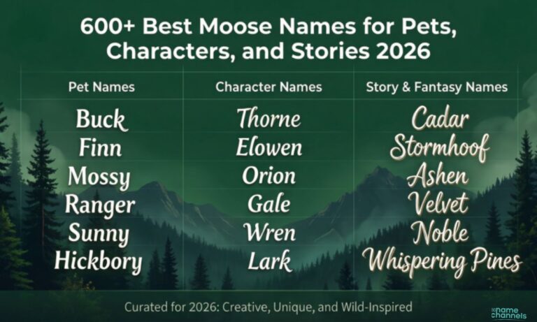 600+ Best Moose Names for Pets, Characters, and Stories 2026