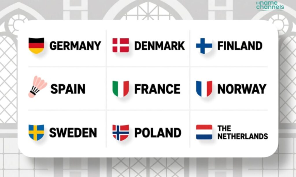 European Badminton Team Names