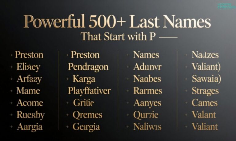 Powerful 500+ Last Names That Start with P