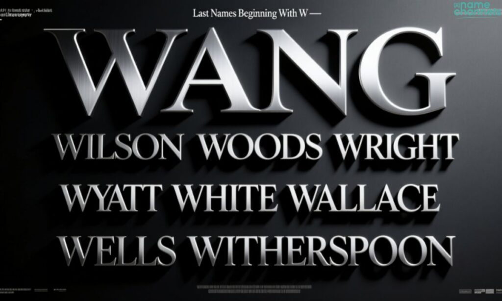 Powerful & Bold Last Names Beginning With W