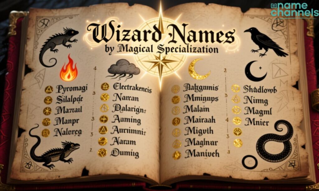Wizard Names by Magical Specialization