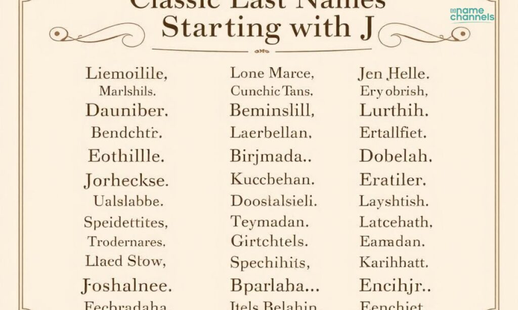 Classic Last Names That Start with J