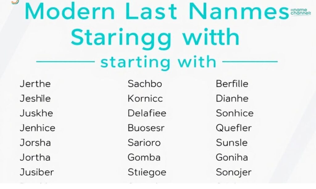 Modern Last Names That Start with J