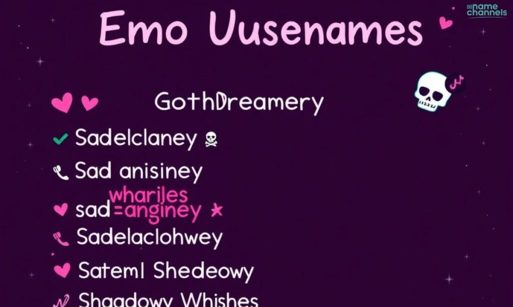 Emo Usernames for TikTok