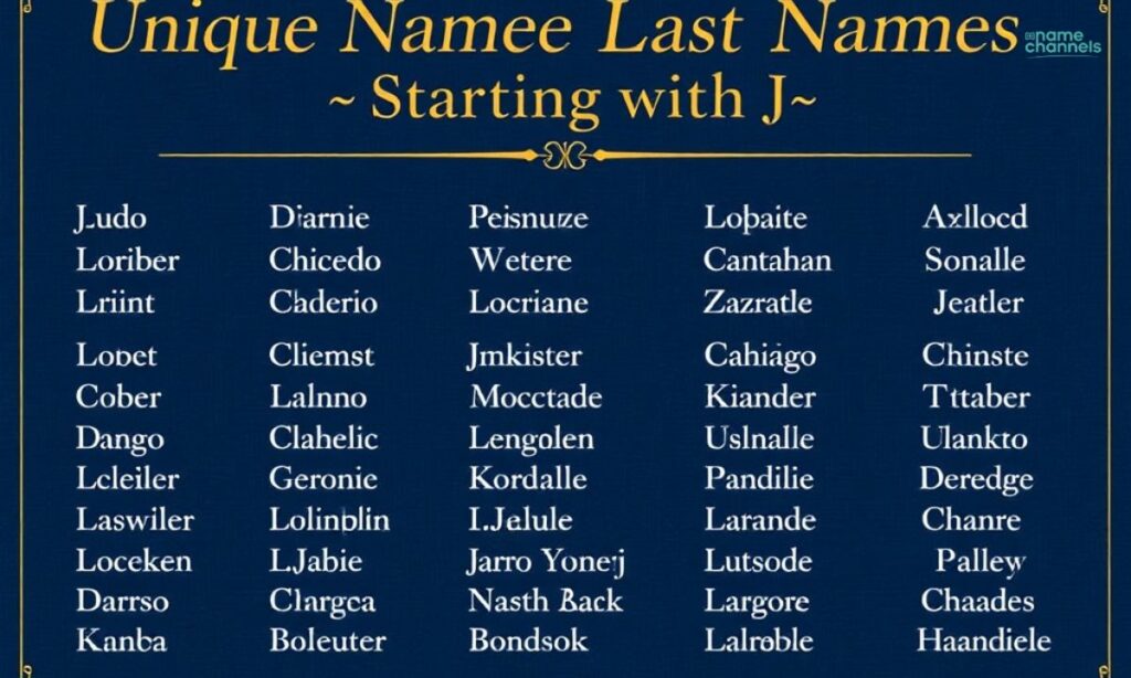 Unique and Rare Last Names Starting with J