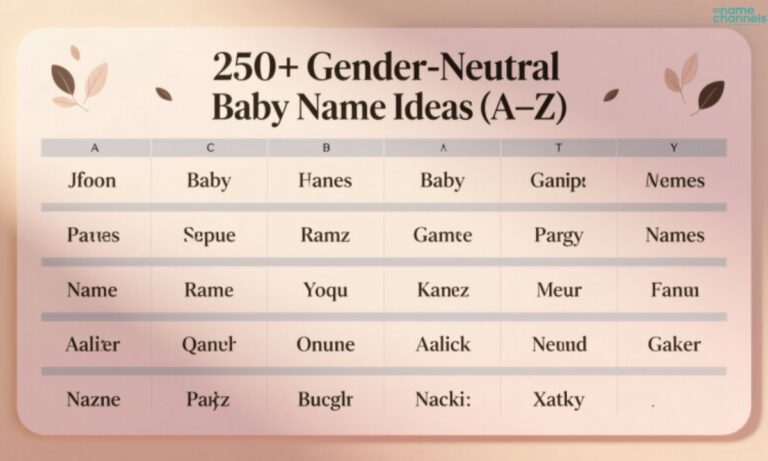 250+ Gender Neutral Baby Name Ideas Starting with A-Z