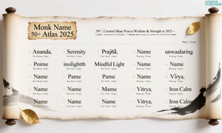 350+ Monk Name Ideas Inspired by Peace, Wisdom & Strength in(2025)