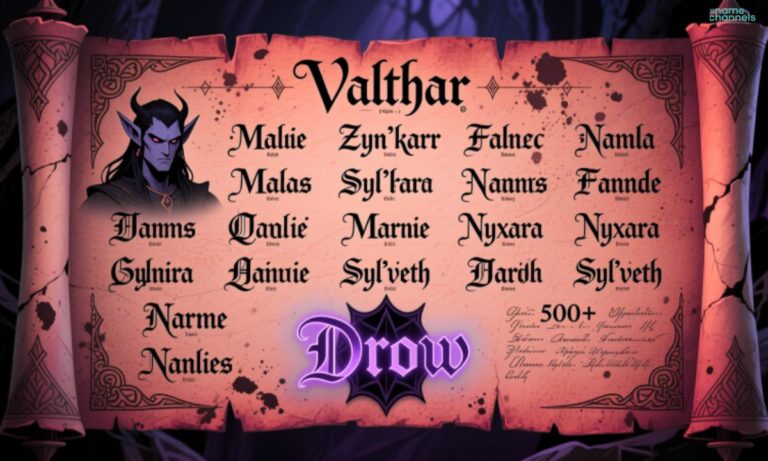 500+ Drow Names: Male, Female, Unique, Dark Elf & Fantasy Name Ideas