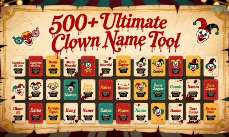 500+ Ultimate Clown Name Tool Funny, Scary & Classic Ideas