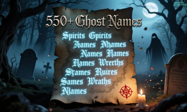 550+ Ghost Names Spooky & Mysterious for Spirits, Wraiths