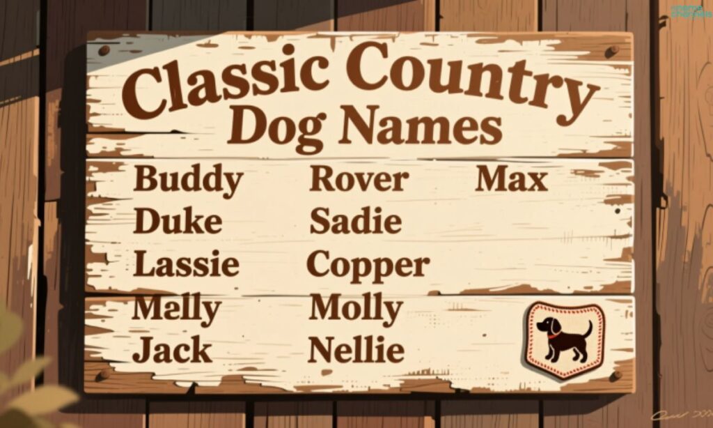 Classic Country Dog Names