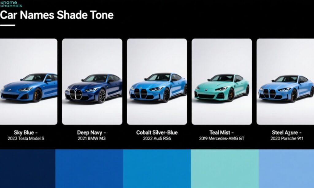 Blue Car Names by Shade and Tone