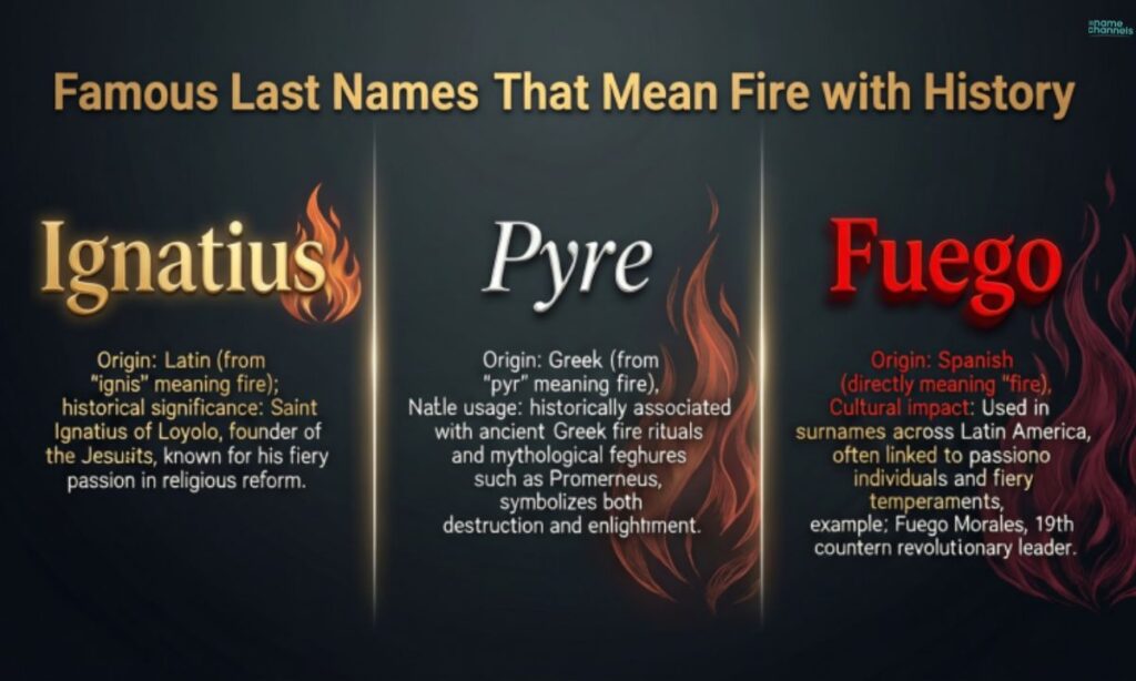 Bold surnames fuelled by passion and power - Last Names That Mean Fire