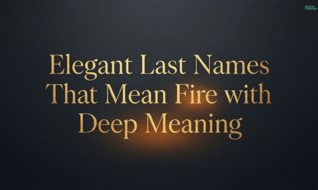 Elegant Last Names That Mean Fire with Deep Meaning