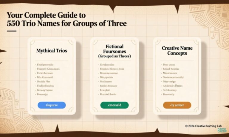Your Complete Guide to 550 Trio Names for Groups of Three