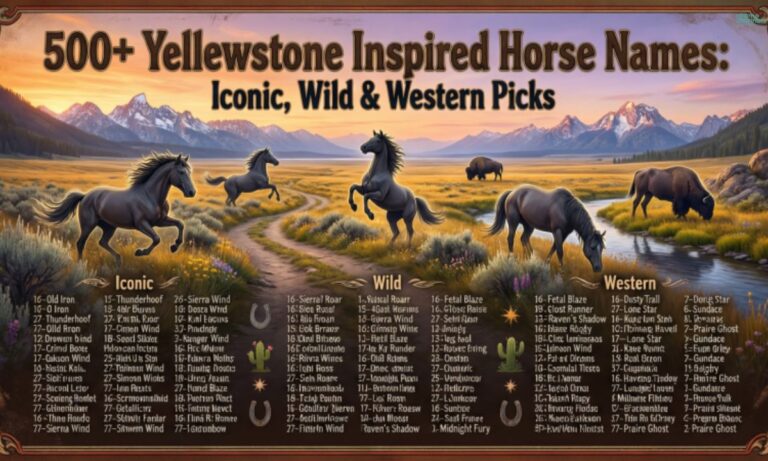 500+ Yellowstone Inspired Horse Names Iconic, Wild & Western Picks