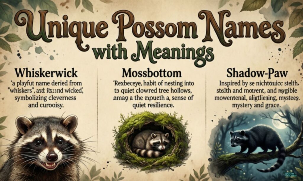 Unique Possum Names with Meanings