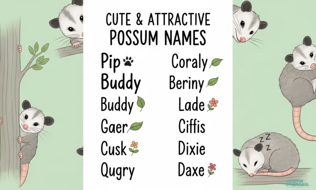 Cute & Attractive Possum Names