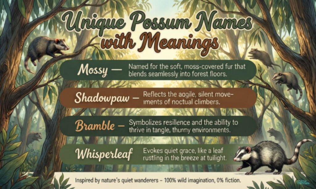 Unique Possum Names with Meanings