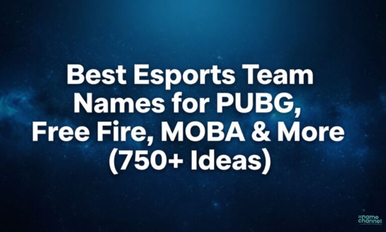 Best Esports Team Names for PUBG, Free Fire, MOBA & More (750+ Ideas)