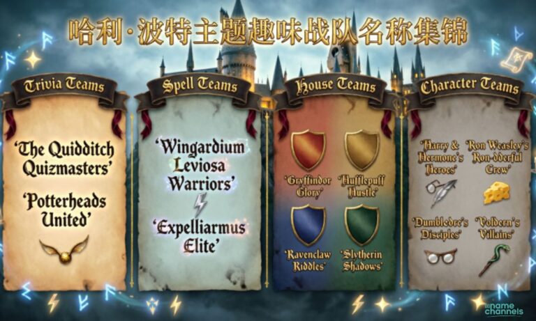 Best Harry Potter Team Names for Trivia, Spells, Houses & Characters