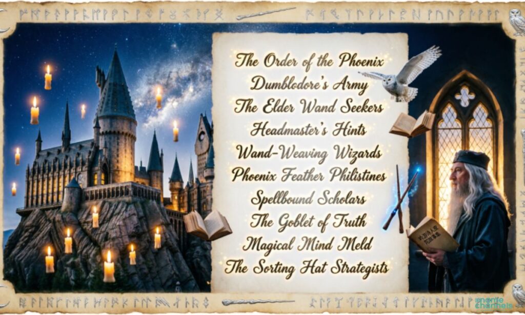 Dumbledore-Inspired Harry Potter Trivia Team Names