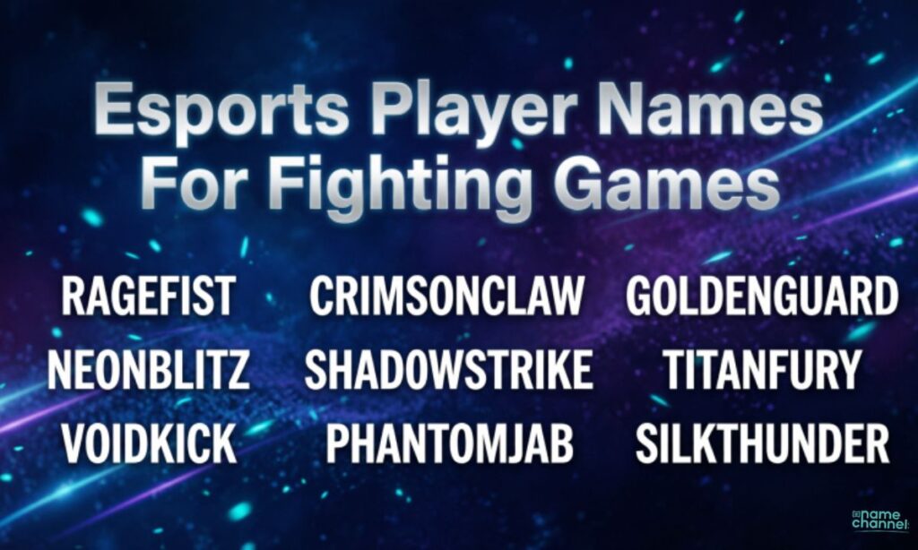 Esports Player Names For Fighting Games