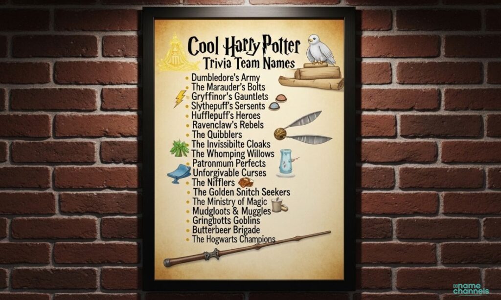 Cool Harry Potter Trivia Team Names