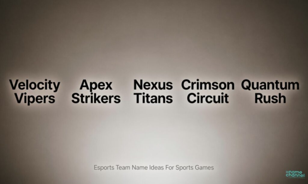 Esports Team Name Ideas For Sports Games