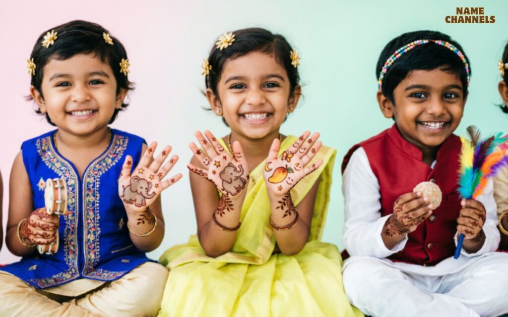 Caption for Kids' Mehndi Photos